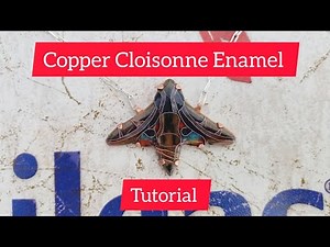 How to Make a Cloisonne Enamel Sphinx Moth Pendant, Using Copper. (tutorial)