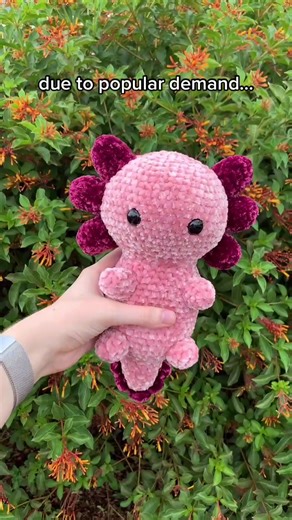 Torii Crochet Axolotl Pattern and Plushie - Support Small Businesses