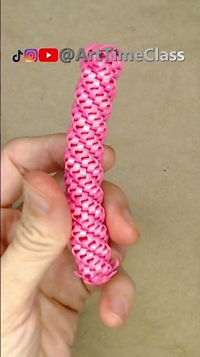 Pink Boondoggle Keychain #keychain #handmade #boondoggle