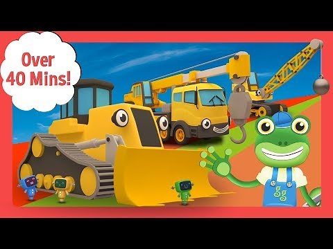 Construction Trucks For Kids | Gecko's Garage | Toddler Fun Learning