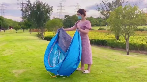 Automatic Setup Tent, Pop Up Tent, Large Waterproof Camping Tent with Carry Bag, Fold Down Rainproof Tent, 2 Person Dome Tent for Outdoor Hiking Picnic(Blue)