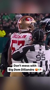 Eagles head of security 'BIG DOM' was ejected from the sideline after his altercation with a player, Dre Greenlaw. Dom left the field to a standing ovation from the crowd. Only in Philadelphia 😂 | GrowingUpItalian