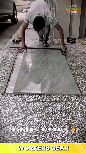 Hand-Guided Rail & Suction Tile Cutter for Accurate Slab Cutting and Handling in Professional Tiling