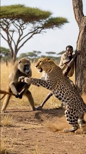 Cheetah chase, desperate man begs baboon—can they survive? #Wildlife #Drama #Survival