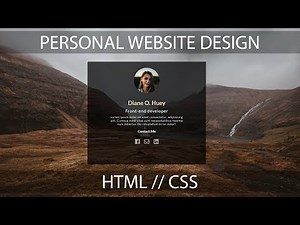 Create Simple Personal Website Using HTML and CSS // Personal Profile Website