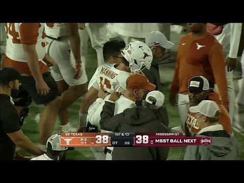Arch Manning helped off the field in OT after apparent injury vs. Mississippi State | ESPN CFB