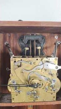 Nice Inverse Westminster Chime on Antique French 8 Day Wall Clock