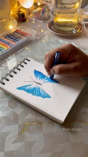 Easy butterfly drawing |🦋✨#shorts #shortsfeed