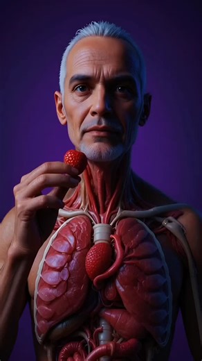 AmatoMy - Crafts on Instagram: "Raspberry Digestion Explained | What Happens Inside Your Body After Eating a Raspberry🤮🤢 #raspberry #foodjourney #humananatomy #digestionexplained #medicalanimation"