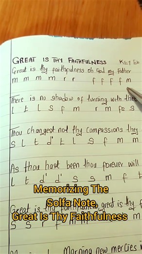 Memorizing The Solfa Note, Episode 27: Great Is Thy Faithfulness. Piano Tutorial/Solfa Notes And lyrics. #hymn #worship #raggae #piano #christian #solfanotes #keyboard #pianotutorial #hiddentreasuresounds | HiddenTreasure Sounds