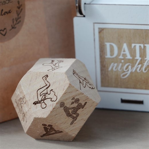 Personalized Sex Dice With Wooden Box,date Night Decisions,gift for Couple,12 Sided Sex Position Dice,valentines Day Gift - Etsy