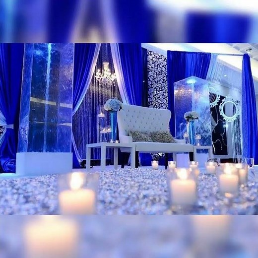 Blue theme wedding decoration design 💙 👍