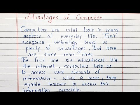 Write a short essay on Advantages of Computer | Essay Writing | English