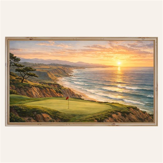 Golf Frame TV Art Torrey Pines Golf Course Art for Grandpa Dad Uncle Husband Brother Friend Boss Digital Download - Etsy