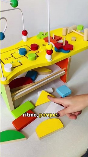 banco didáctico de madera 6 juegos en 1-juego para niños