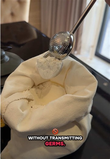 I used to always grab flour with my hands and make a mess, until I got this powder shaker!#powdershaker #bakingmusthaves #viral #titokmademebuyit #homeessentials