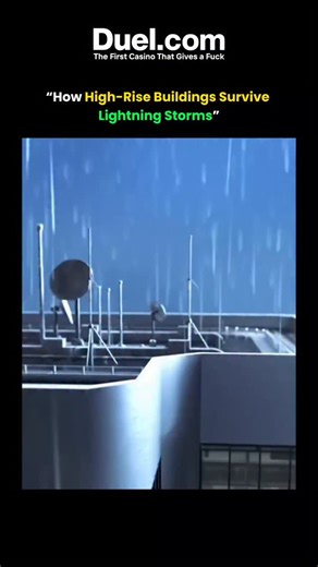 The Curious Core on Instagram: "Skyscrapers may be the tallest targets in a storm, but they’re built to survive powerful lightning strikes. Modern high-rise buildings use lightning rods, conductive metal frames, and grounding systems that guide the electricity safely from the rooftop to the earth. Instead of resisting lightning, they control it — giving the lightning a low-resistance path to follow. This engineering keeps the building, its systems, and everyone inside safe, even during intense t