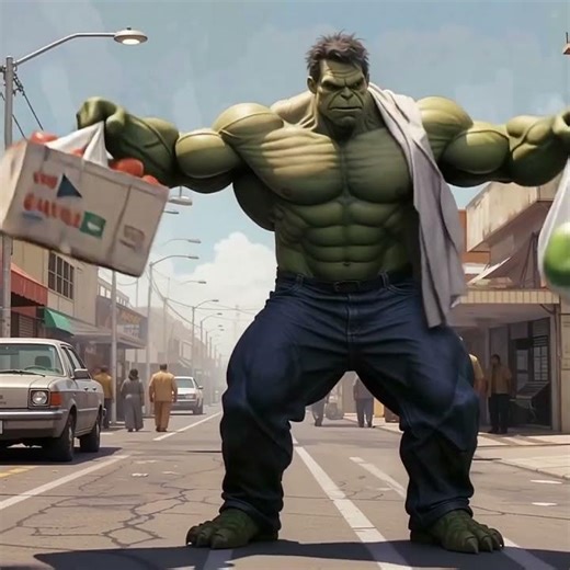 "Unleash the Hulk: Cartoon AI Transforms into a Bodybuilder - Watch the Epic Transformation!" 🌟💪