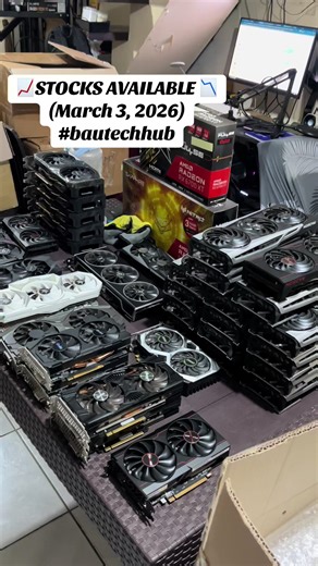 💸PRICE LIST KAY BAU TECH HUB 💸 💱OPEN FOR TRADE AND SALE💱 (3/5/2026) 🟥AMD CARDS🟥 🟥Sapphire Nitro RX6900XT 16GB w/Box - P23.5k 🟥Gigabyte Gaming OC RX 6700XT 12GB - P15k 🟥XFX Merc RX 6700XT 12GB - P15.3k 🟥Sapphire Nitro RX 6700XT 12GB - P15.3k 🟥Sapphire Pulse RX 6700XT 12GB - P14.7k / P15k with Box 🟥ASUS Dual RX 6600 8GB - P10k 🟥Sapphire Pulse RX 6600 8Gb - P9.8k 🟥Sapphire Pulse RX 6500XT - P5.5k 🟩NVIDIA CARDS🟩 🟩Galax SG RTX 4080 Super 16GB - P52k (Pre-Order) 🟩Galax ST RTX 4080 Su