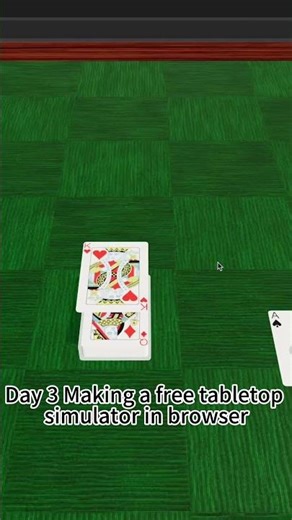 Day 3 of building a free tabletop simulator in the browser #tabletopgaming #indiegame #satisfying
