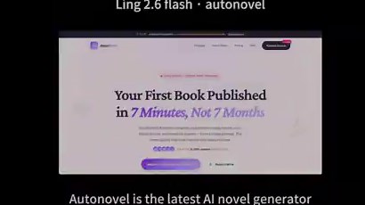 几十分钟，完成百万字长篇小说！！！最近发现了一个长篇写作助手，叫autonovel！基于Ling-2.6-flash 极限速度，可覆盖世界观设定、角色构建、大纲生成到正文创作的全流程，200+ tokens/s的生成速度！实测几十分钟就写完百万字长篇小说！！
