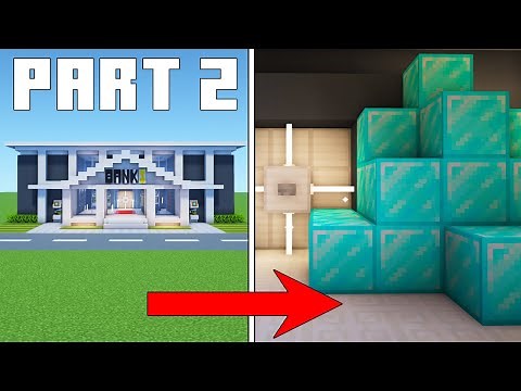 Minecraft Tutorial: How To Make A Modern Bank Part 2 "2023 City Tutorial"