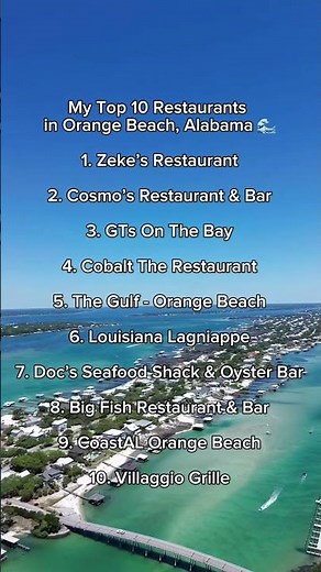 TOP 10 favorite restaurants in Orange Beach, Alabama