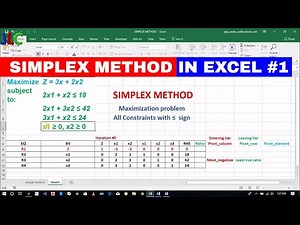 [SYSTEM MATHEMATICS]-[LPP #1]-SIMPLEX METHOD SOLUTION IN EXCEL