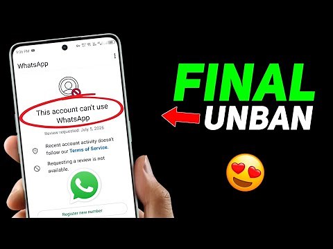 Whatsapp Ban New Fix 2026 ✅|| This account can't use Whatsapp Problem New Solution 2026