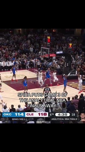 DONOVAN MITCHELL DAGGER TO PUT THE CAVS UP 2-1 🔥 | #nba #nbafinals #cavs #thunder #donovanmitchell