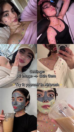 Who needs actual gems when you have Airbrush 💎💖📸 #bedazzled #gemstickers #skingems #trend #airbrushapp