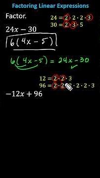 Factoring Basic Linear Expressions (7EEA2)