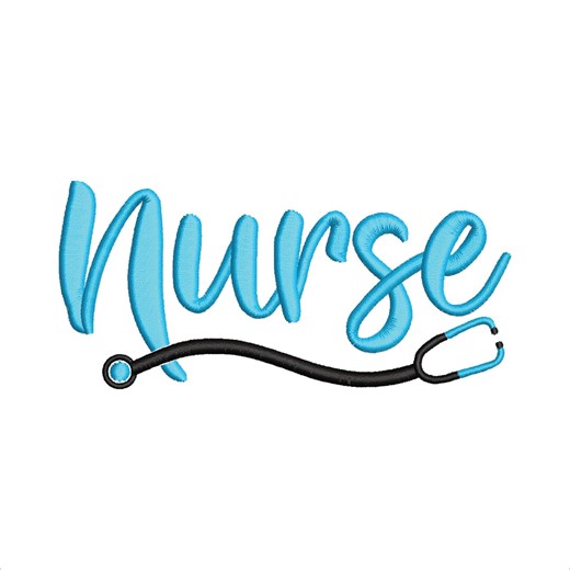 Nurse Embroidery Designs, Nurse Script With Stethoscope, Medical Nurse Embroidery, Machine Embroidery Files, Nurse Shirt Design, PES DST - Etsy