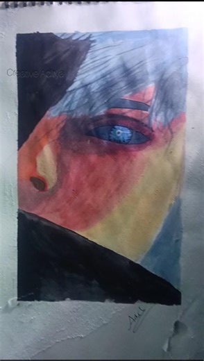 GOJO drawing like Prass drawing #animeart ‪@PRASSDrawing‬