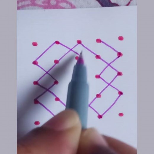 5 to 5 dots easy daily kolam #5dotskolam