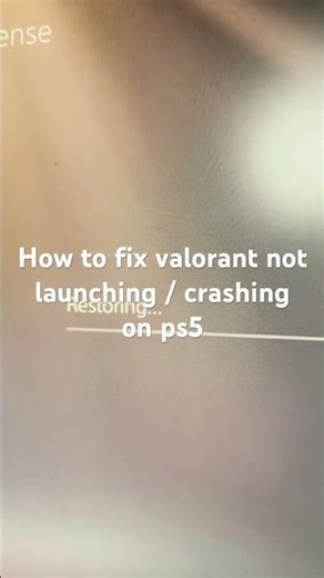 How to fix valorant not launching / crashing on ps5