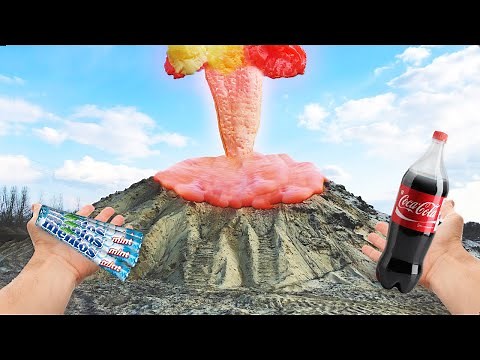 Experiment: Mentos vs Coca Cola big volcano elephant toothpaste