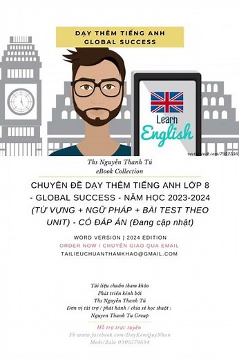 CHUYÊN ĐỀ DẠY THÊM TIẾNG ANH LỚP 8 - GLOBAL SUCCESS - NĂM HỌC 2023-2024 - CÓ ĐÁP ÁN