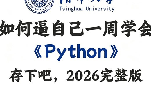 【全600集】这绝对是2026年B站最细自学Python全套教程，10天带你从入门到精通，学完即可就业！（Python入门零基础/AI应用/爬虫/数据分析）】