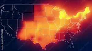 Heatmap animation of the united states climate change visualization