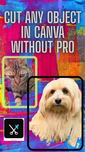How to cut out any object in Canva without Pro #shorts #canva #tutorial