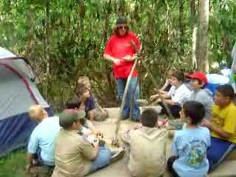 Boy Scout explains the weather rock