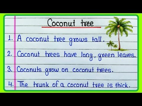 10 lines essay on Coconut tree in English | 10 lines about coconut tree | The coconut tree essay