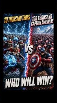 10,000 Thors vs 100,000 Captain Americas ⚡ Who Would Win?