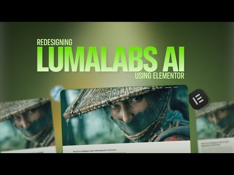 Wordpress Tutorial: How to redesign Lumalabs ai website with elementor page builder