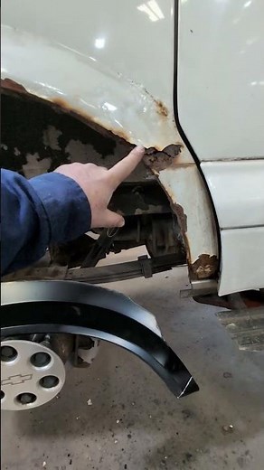 Chevy Astro van quarter panel repair
