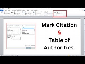 How to Mark Citation and Insert Table of Authorities in MS Word?