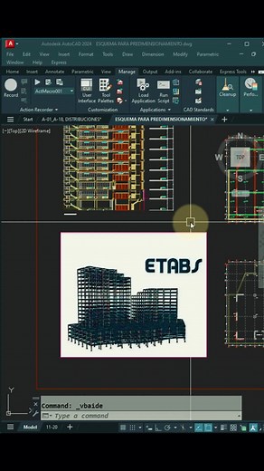 SABIAS QUE PUEDES INTERACTUAR entre Autocad y Etabs juntos con VBA #ingeniero #arquitecto #luiscardenas #ingenieriafacil #bim #estructuras #etabs