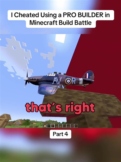 I Cheated Using a PRO BUILDER in Minecraft Build Battle #fup