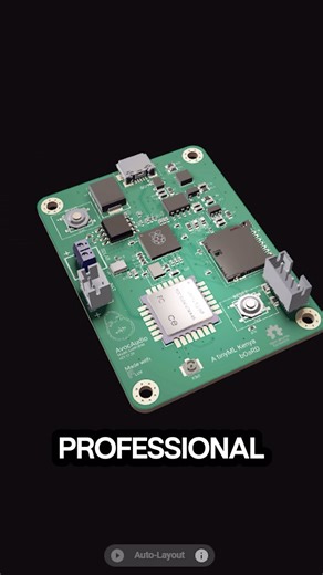 Flux - PCB design with AI on Instagram: "With just ONE click, you can route clean, professional PCBs that are easy to debug and refine. 🎯 Why you need to try it: * Simple Setup: Place your components, hit Auto-Layout, and watch the magic happen! * Smart Defaults: Handles trace widths, spacing, and more—perfect for beginners and pros. * Human-Like Results: Powered by AI and reinforcement learning for clean, manufacturable designs. * Full control: Tweak critical traces manually and let AI handle 